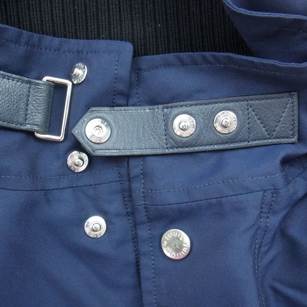 LOUIS VUITTON ルイ・ヴィトン サークルLVロゴ ライナー付 ジップアップ ブルゾン ジャケット ネイビー系 46【中古】