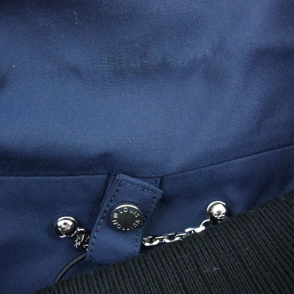 LOUIS VUITTON ルイ・ヴィトン サークルLVロゴ ライナー付 ジップアップ ブルゾン ジャケット ネイビー系 46【中古】