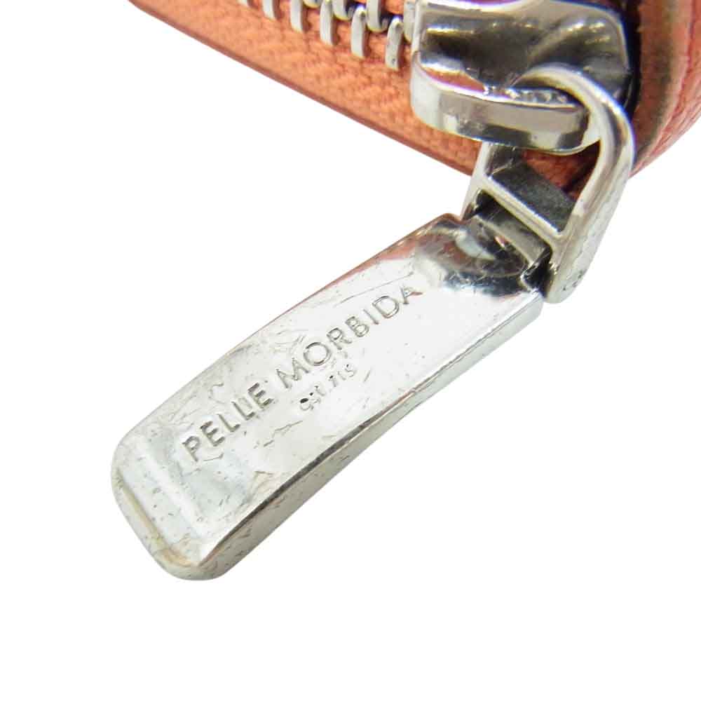 PELLE MORBIDA ペッレモルビダ PMO-BA302 PMO-BA302 Barca バルカ ジップ ウォレット オレンジ系【中古】
