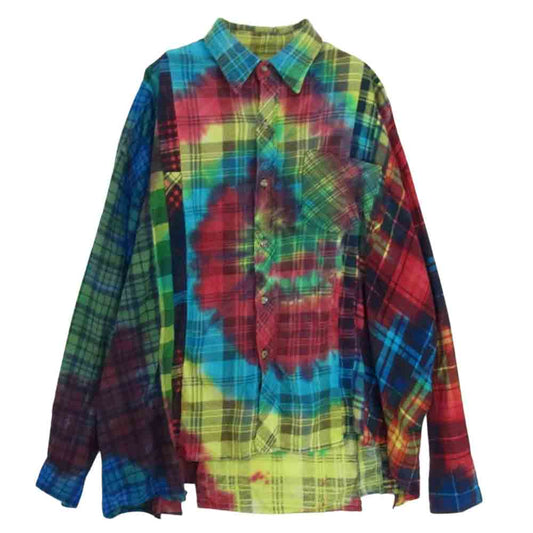 Needles ニードルス REBUILD BY NEEDLES Flannel Shirt-7 Cuts Wide Shirt リビルド バイ ニードルズ フランネル ワイド 長袖 シャツ マルチカラー系 サイズ表記無【美品】【中古】