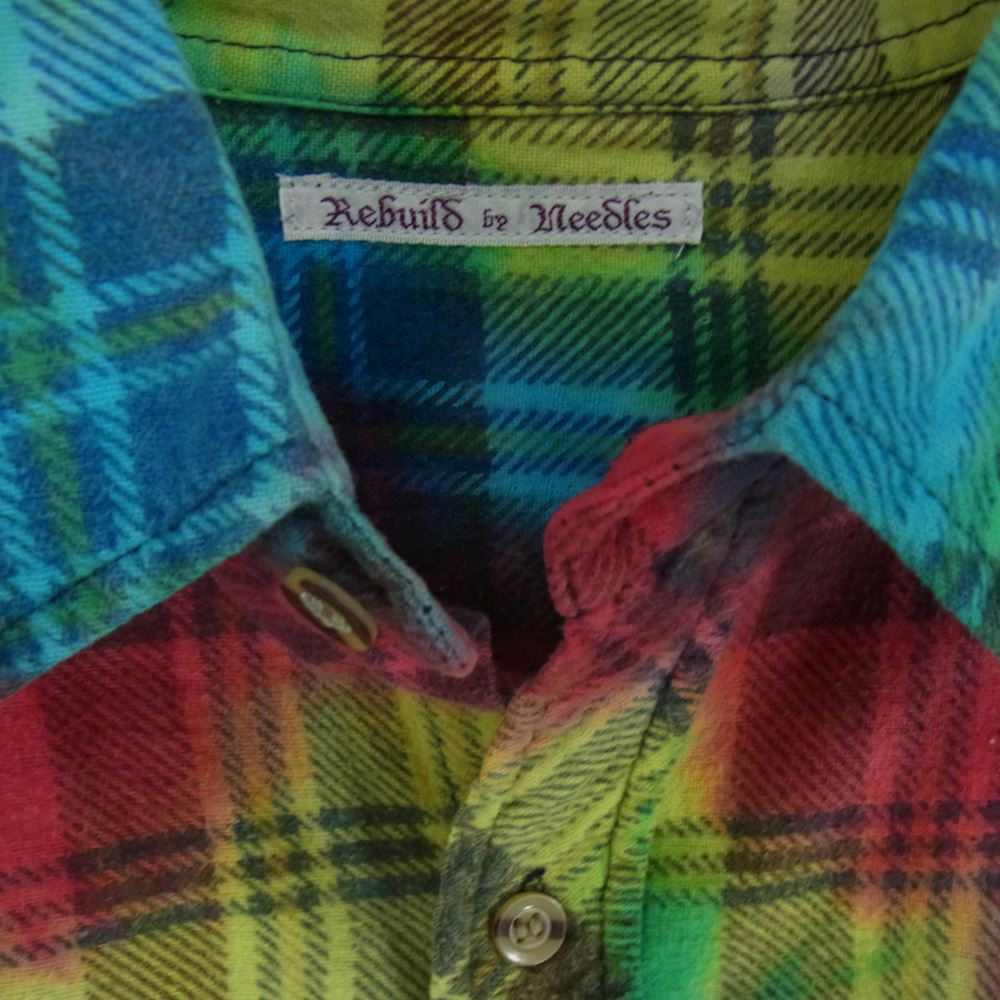Needles ニードルス REBUILD BY NEEDLES Flannel Shirt-7 Cuts Wide Shirt リビルド バイ ニードルズ フランネル ワイド 長袖 シャツ マルチカラー系 サイズ表記無【美品】【中古】
