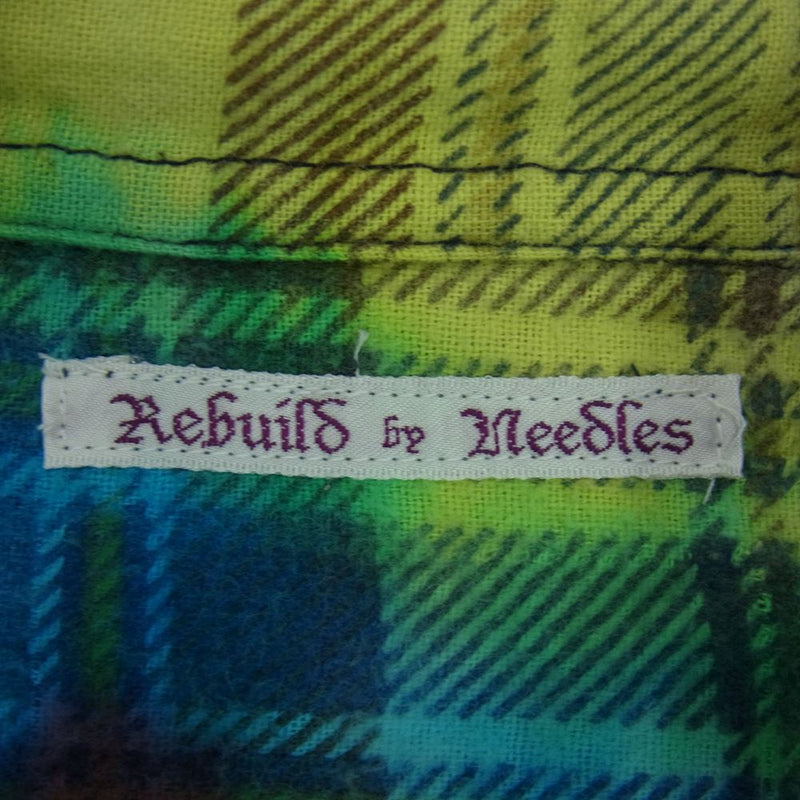 Needles ニードルス REBUILD BY NEEDLES Flannel Shirt-7 Cuts Wide Shirt リビルド バイ ニードルズ フランネル ワイド 長袖 シャツ マルチカラー系 サイズ表記無【美品】【中古】