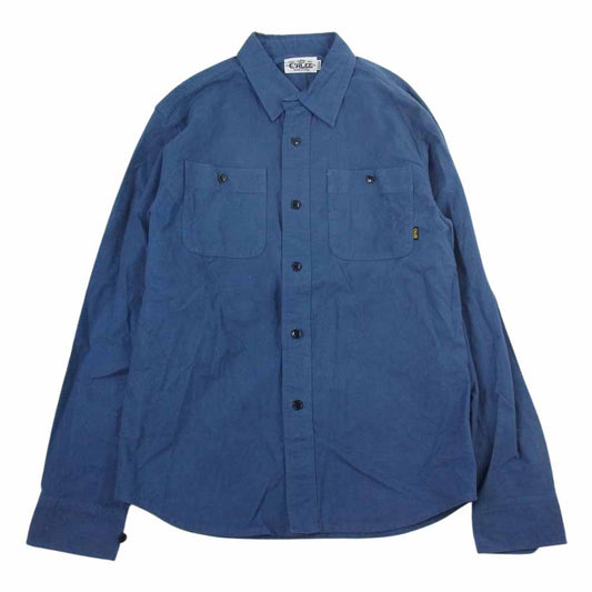 CALEE キャリー QUALITY1st コットン 長袖 シャツ ネイビー系 M【中古】