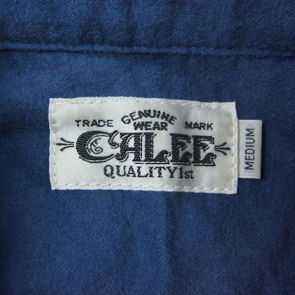 CALEE キャリー QUALITY1st コットン 長袖 シャツ ネイビー系 M【中古】