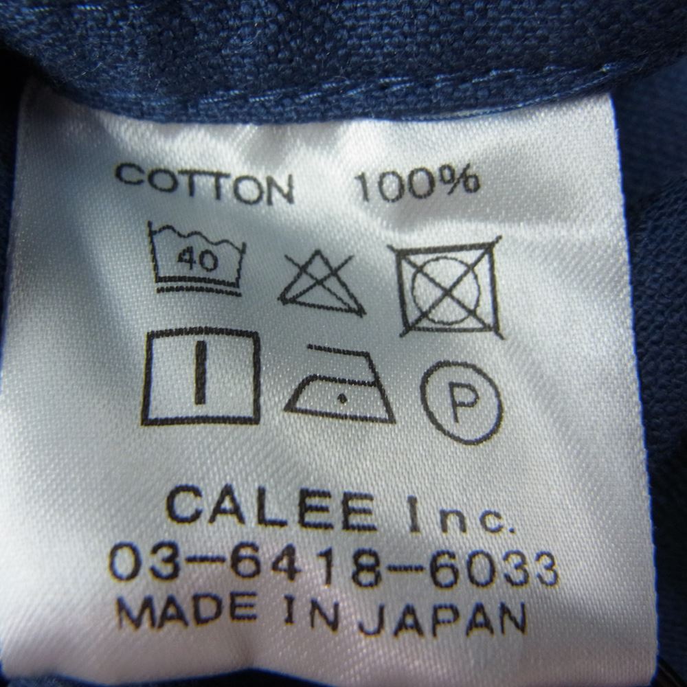 CALEE キャリー QUALITY1st コットン 長袖 シャツ ネイビー系 M【中古】