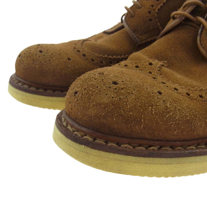 VISVIM ビズビム 13SS 0113302002006 PATRICIAN WT-FOLK ウィングチップ スエード フォーク シューズ ブラウン系 US9【中古】