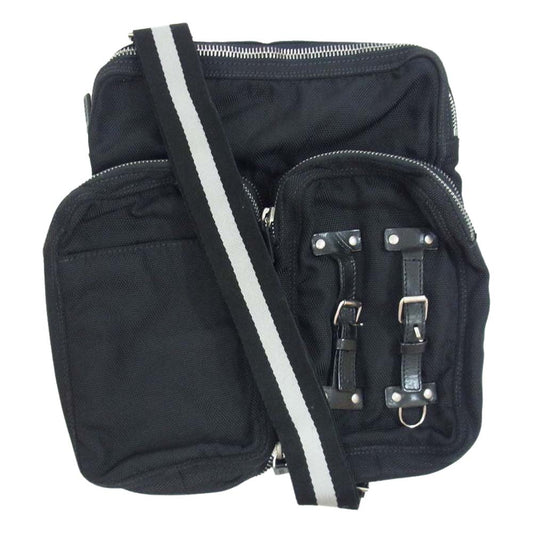 BALLY バリー イタリア製 パッカブル ショルダー バッグ ブラック系【中古】