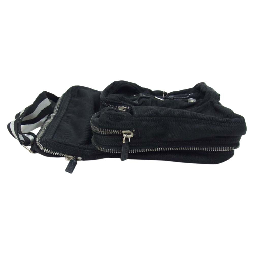 BALLY バリー イタリア製 パッカブル ショルダー バッグ ブラック系【中古】