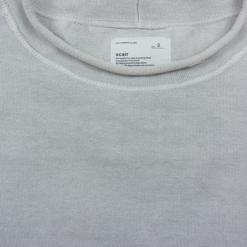 スケアー 21SS 2101SC-C002 CUT OFF CREW NECK SHIRT カットオフ クルーネック Tシャツ カットソー T アイボリー系 2【美品】【中古】