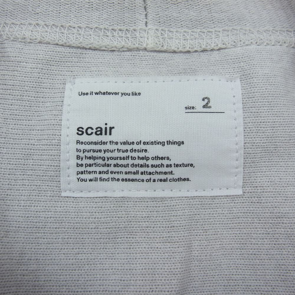 スケアー 21SS 2101SC-C002 CUT OFF CREW NECK SHIRT カットオフ クルーネック Tシャツ カットソー T アイボリー系 2【美品】【中古】