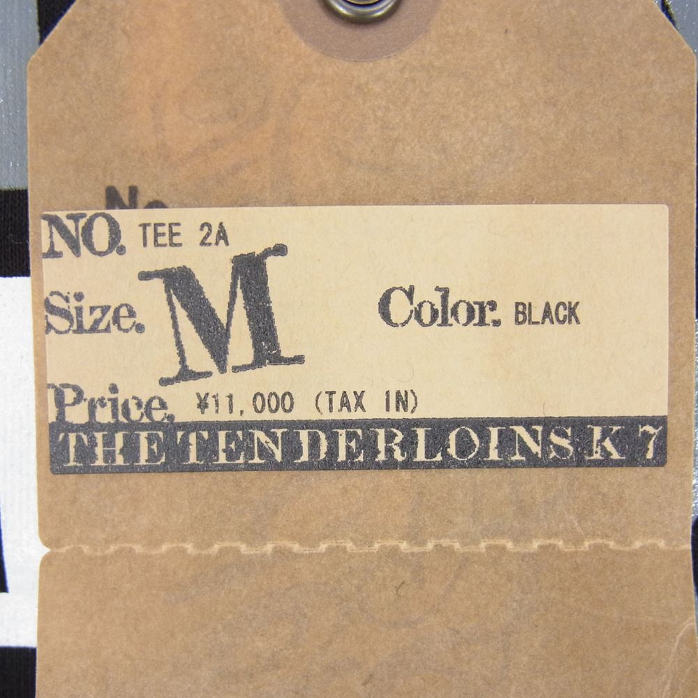 TENDERLOIN テンダーロイン T-TEE 2A ボルネオ スカル バックプリント Tシャツ ブラック系 M【新古品】【未使用】【中古】