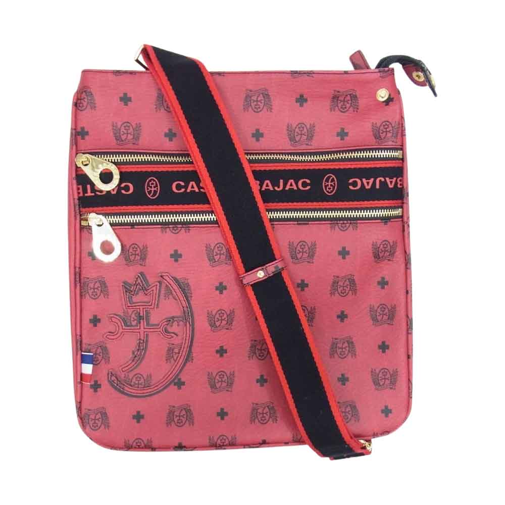 カステルバジャック 88112 プラージュ ショルダー バッグ レッド系【中古】