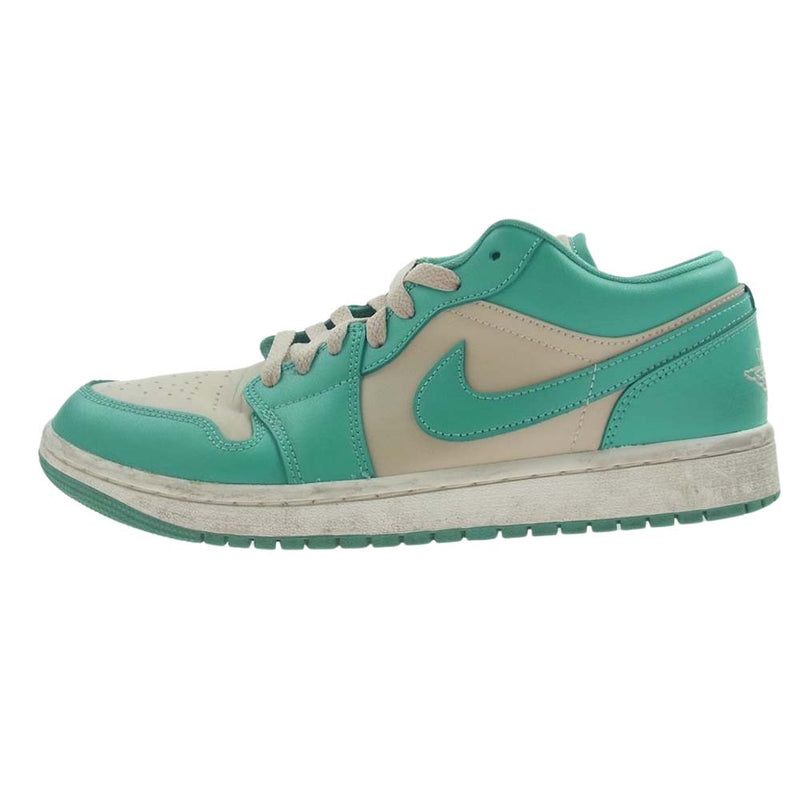 NIKE AIR JORDAN ナイキ ジョーダン DC0774-131 WMNS AIR JORDAN 1 LOW SANDDRIFT/WASHED TEAL-SAIL SABLE DELAVE/CANARD DELAVE ウィメンズ ロー ティール グリーン ローカットスニーカー ティールグリーン 27cm【中古】