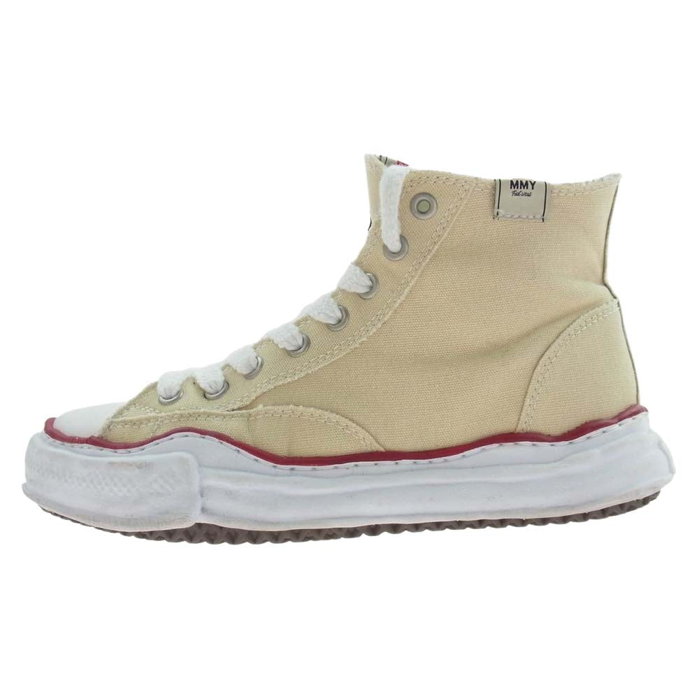MIHARA YASUHIRO ミハラヤスヒロ A04FW728 PETERSON Original sole canvas hicut sneaker ピーターソン キャンバス ハイカット スニーカー ベージュ系 44【中古】