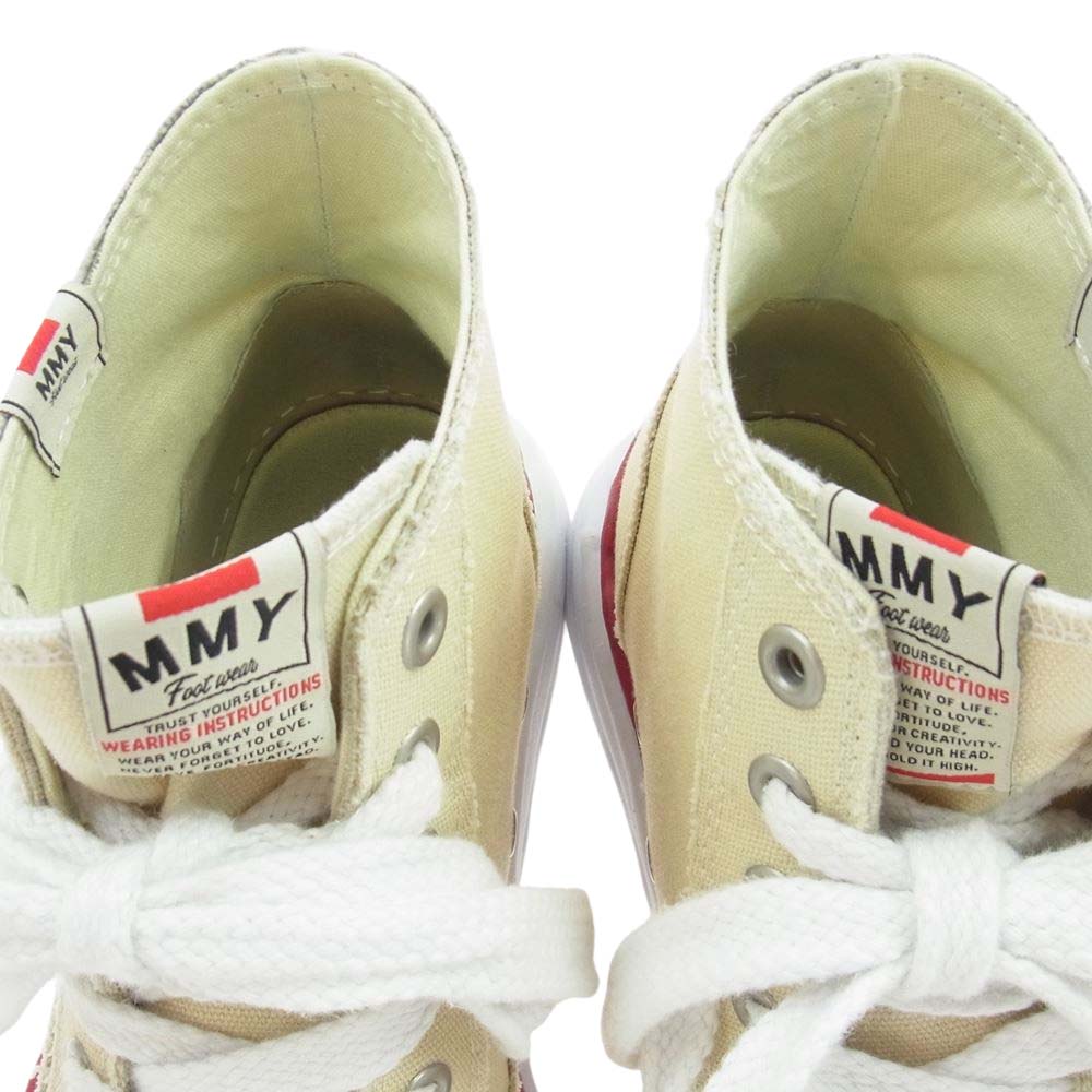 MIHARA YASUHIRO ミハラヤスヒロ A04FW728 PETERSON Original sole canvas hicut sneaker ピーターソン キャンバス ハイカット スニーカー ベージュ系 44【中古】