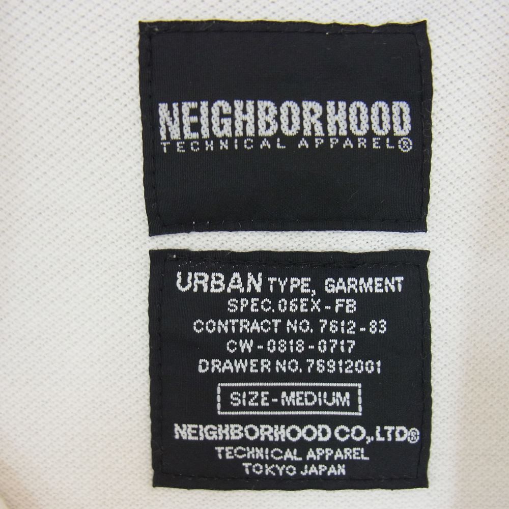 NEIGHBORHOOD ネイバーフッド ATNH-CS-05 ポロシャツ 半袖 刺繍 ホワイト系 M【中古】