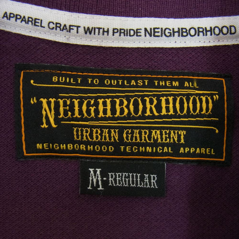 NEIGHBORHOOD ネイバーフッド 101UNNH-CSM01 ポロシャツ 半袖 刺繍 パープル系 M【中古】