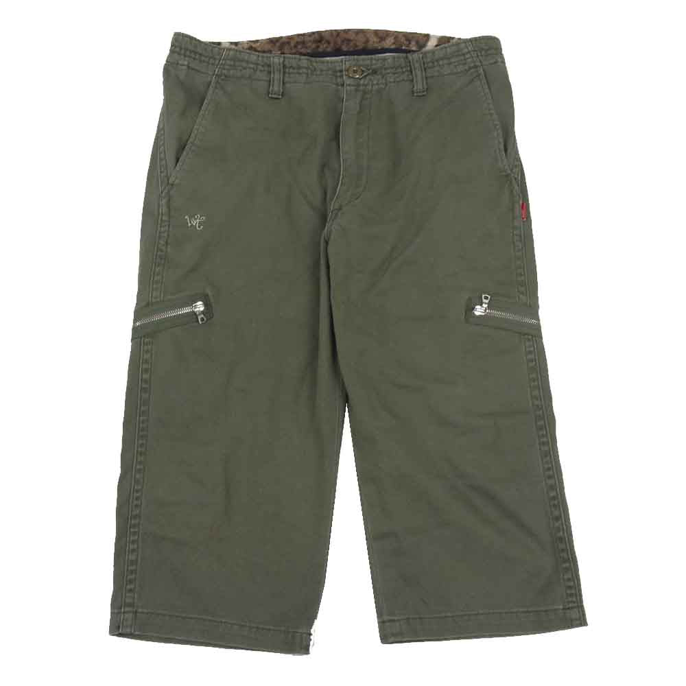 WTAPS ダブルタップス 101GWDT-PTM04 クロップド カーゴ パンツ 刺繍 切替 カーキ系【中古】