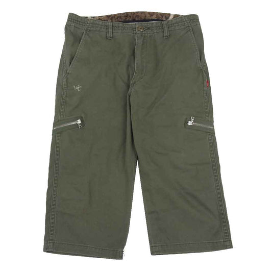 WTAPS ダブルタップス 101GWDT-PTM04 クロップド カーゴ パンツ 刺繍 切替 カーキ系【中古】