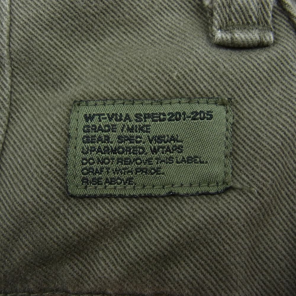 WTAPS ダブルタップス 101GWDT-PTM04 クロップド カーゴ パンツ 刺繍 切替 カーキ系【中古】