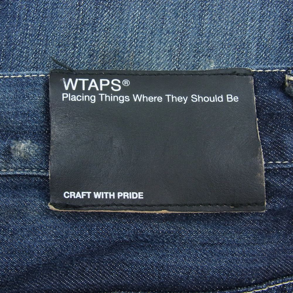 WTAPS ダブルタップス 111GWDT-PTM05 BLUES SKINNY TRASH ブルー スキニー トラッシュ ストレート パンツ デニム インディゴブルー系 3【中古】