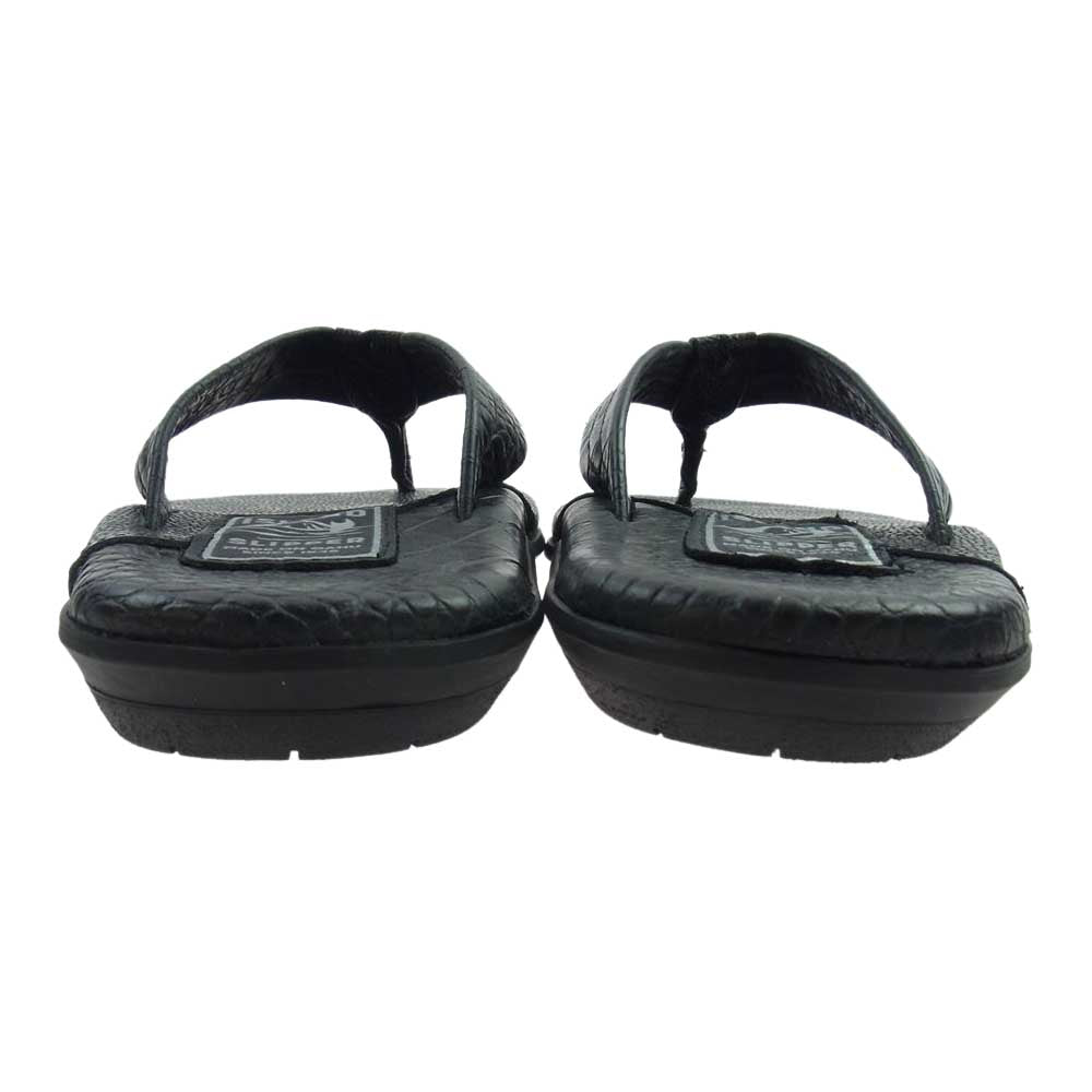 NEIGHBORHOOD ネイバーフッド 231GSISN-FW01 × ISLAND アイランド LEATHER SANDAL SLIPPER レザー サンダル スリッパ ブラック系【極上美品】【中古】