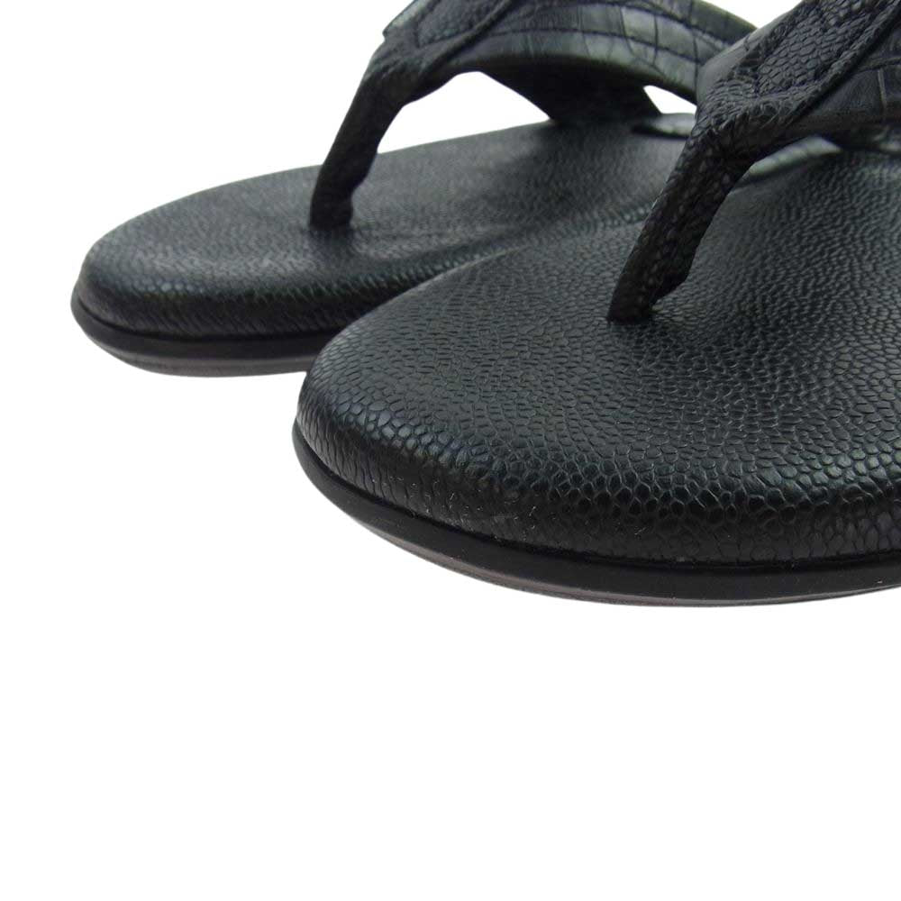 NEIGHBORHOOD ネイバーフッド 231GSISN-FW01 × ISLAND アイランド LEATHER SANDAL SLIPPER レザー サンダル スリッパ ブラック系【極上美品】【中古】
