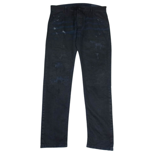 DIESEL ディーゼル KROOLEY JOGG ダメージ加工 ジョグ デニム パンツ インディゴブルー系 32【中古】