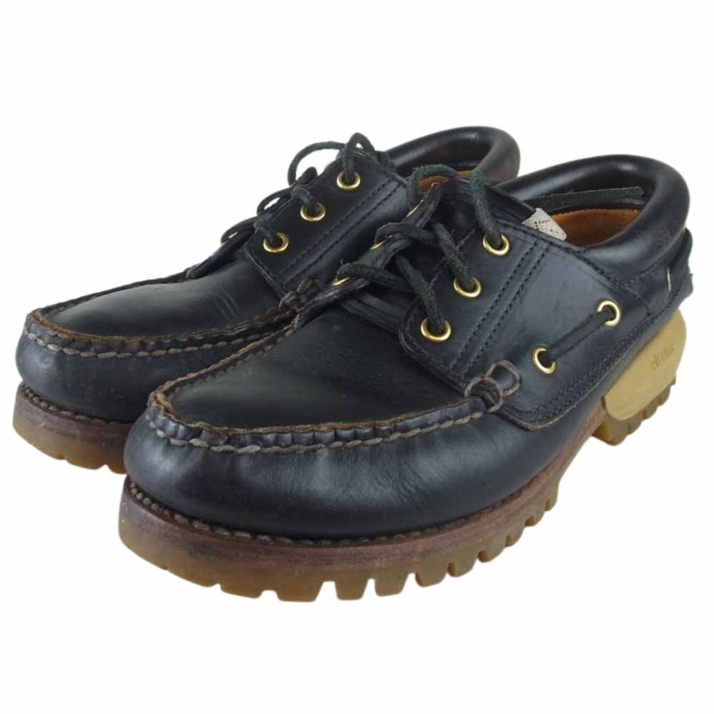 VISVIM ビズビム 21AW  0121202002002 WALLACE DECK-FOLK デッキ モカシン シューズ ブラック系 8.5【中古】