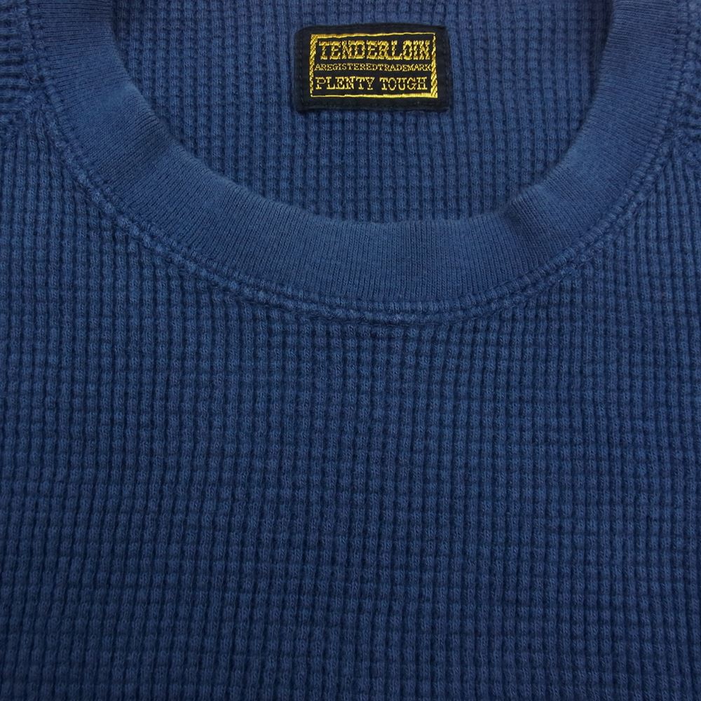 TENDERLOIN テンダーロイン サーマル カットソー ワッフル ネイビー系【中古】