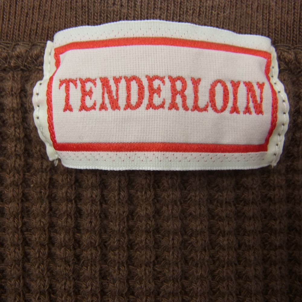 TENDERLOIN テンダーロイン サーマル カットソー ワッフル ブラウン ブラウン系 M【中古】