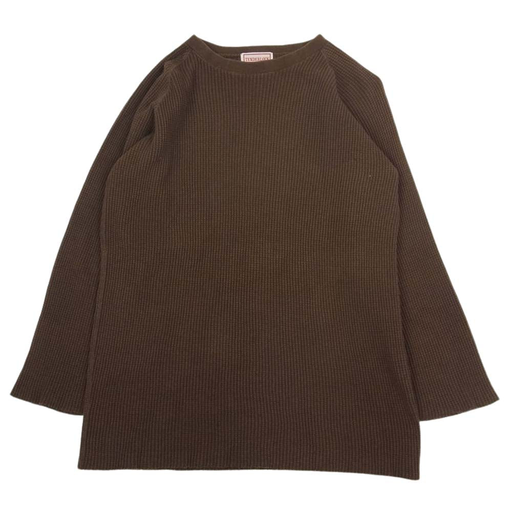TENDERLOIN テンダーロイン サーマル カットソー ワッフル ブラウン ブラウン系 M【中古】