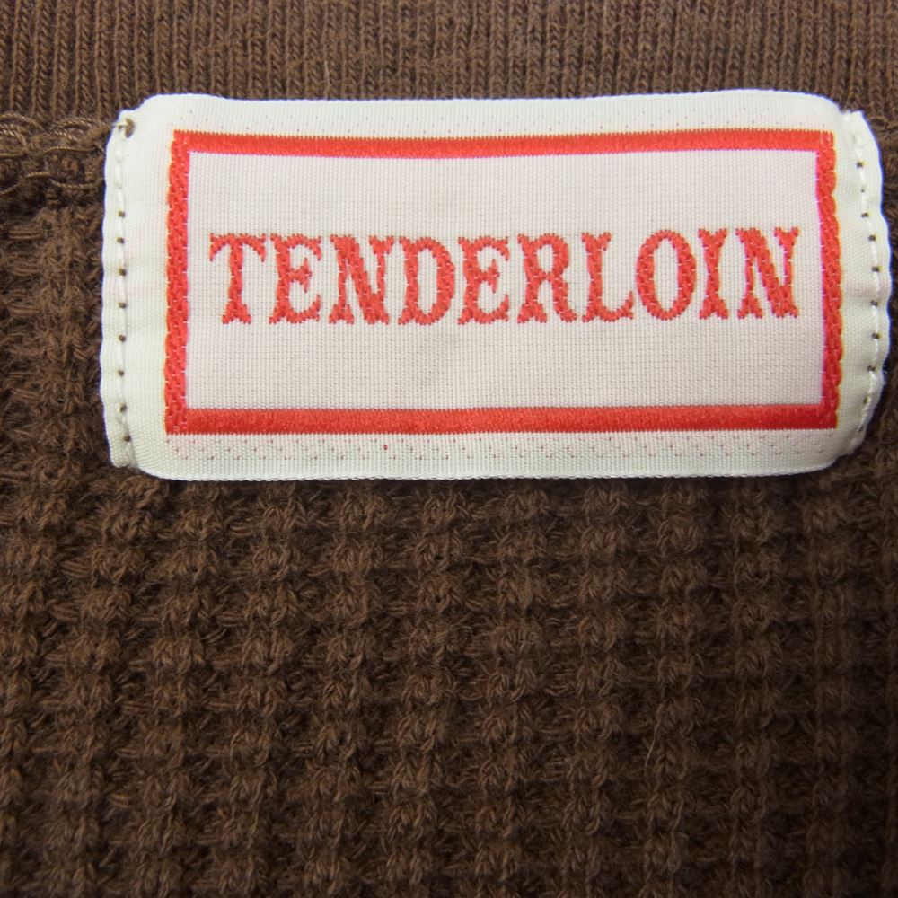 TENDERLOIN テンダーロイン サーマル カットソー ワッフル ブラウン ブラウン系 M【中古】