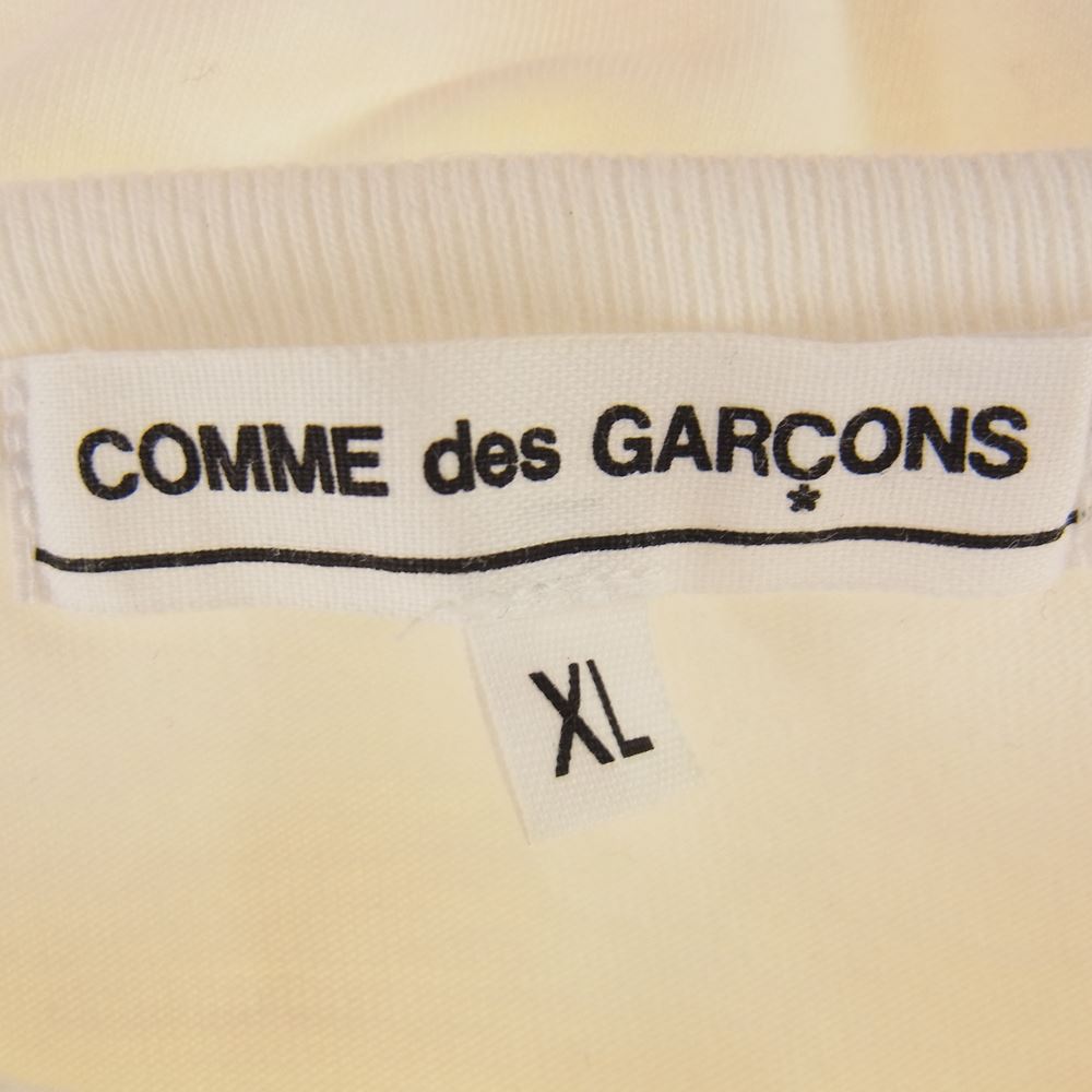 CHROME HEARTS クロムハーツ（原本無） × COMME des GARCONS コムデギャルソン OT-T023 ロゴプリント 半袖 Tシャツ ホワイト ホワイト系 XL【中古】
