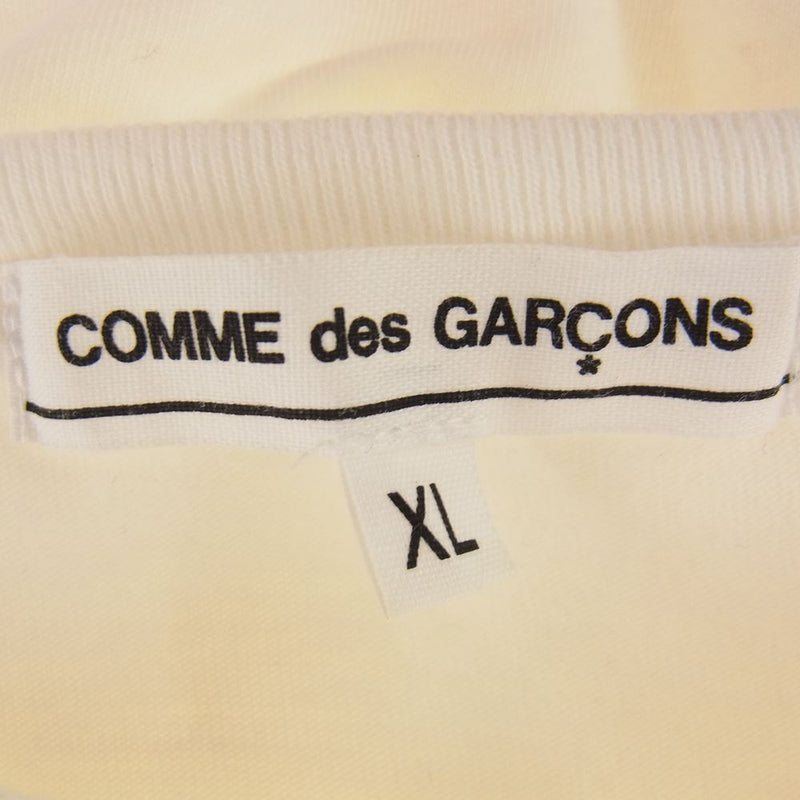 CHROME HEARTS クロムハーツ（原本無） × COMME des GARCONS コムデギャルソン OT-T023 ロゴプリント 半袖 Tシャツ ホワイト ホワイト系 XL【中古】