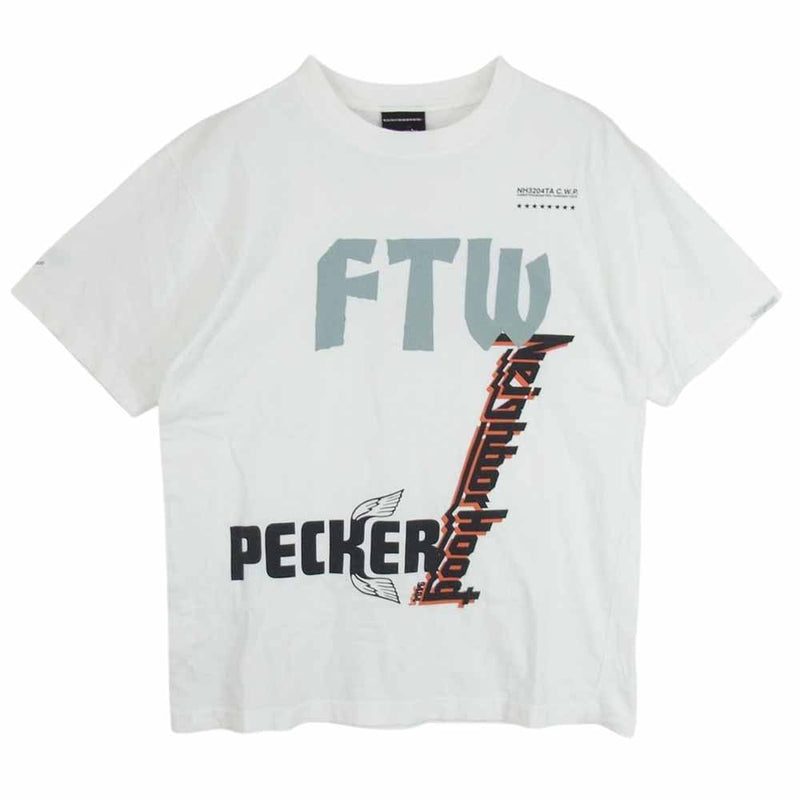 NEIGHBORHOOD ネイバーフッド SMIX FTW ロゴ プリント 半袖 Tシャツ ホワイト系 04【中古】