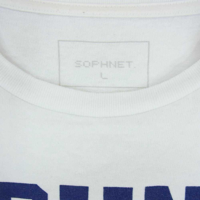 SOPHNET. ソフネット 18AW SOPH-189099 バンダナ ナンバリング ロゴ 半袖 Tシャツ ホワイト系 L【中古】