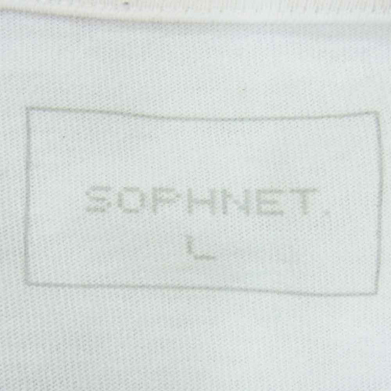 SOPHNET. ソフネット 18AW SOPH-189099 バンダナ ナンバリング ロゴ 半袖 Tシャツ ホワイト系 L【中古】