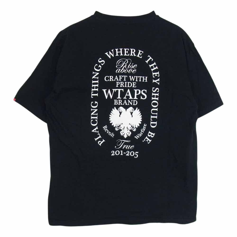 WTAPS ダブルタップス BULLINK社製 HERALDRY TEE ヘラルドリー 半袖 Tシャツ ブラック系 M【中古】