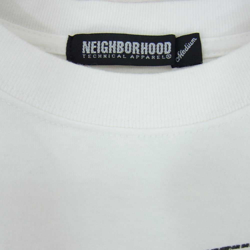 NEIGHBORHOOD ネイバーフッド FILTH AND FURY フィルス アンド フューリー 胸ポケット ジップ ロゴ 半袖 Tシャツ ホワイト系 M【中古】
