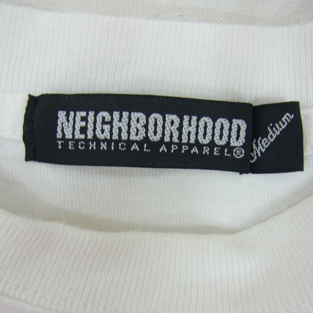 NEIGHBORHOOD ネイバーフッド FILTH AND FURY フィルス アンド フューリー 胸ポケット ジップ ロゴ 半袖 Tシャツ ホワイト系 M【中古】