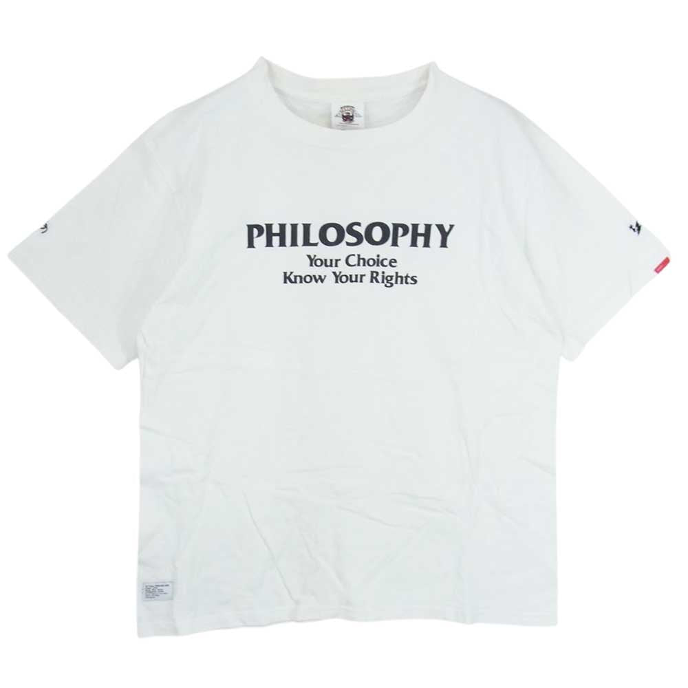 WTAPS ダブルタップス BULLINK社製 PHILOSOPHY プリント 半袖 Tシャツ ホワイト ホワイト系 M【中古】