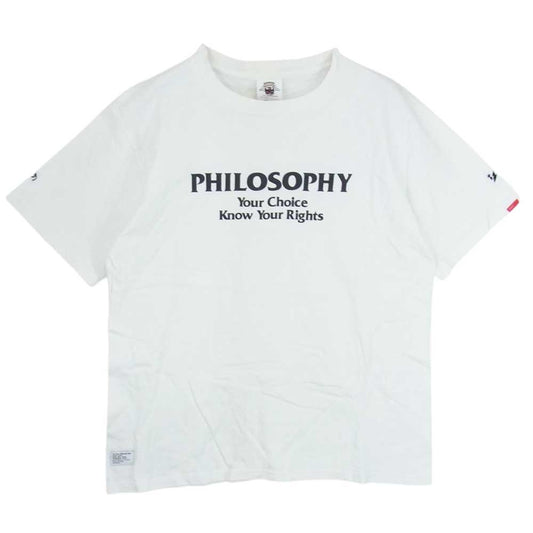 WTAPS ダブルタップス BULLINK社製 PHILOSOPHY プリント 半袖 Tシャツ ホワイト ホワイト系 M【中古】