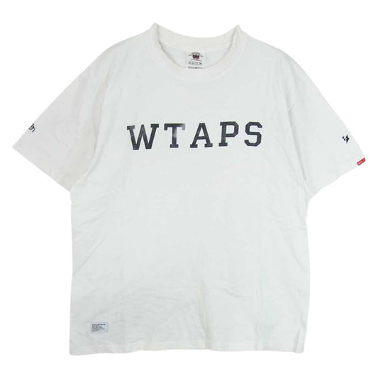 WTAPS ダブルタップス BULLINK社製 ブランドロゴ プリント スパイダー刺繍 半袖 Tシャツ ホワイト系 M【中古】