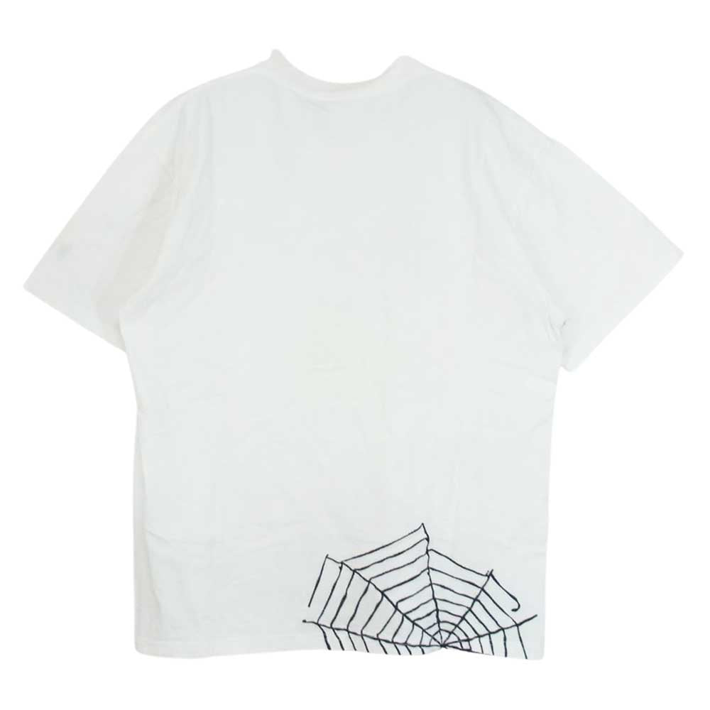 WTAPS ダブルタップス BULLINK社製 ブランドロゴ プリント スパイダー刺繍 半袖 Tシャツ ホワイト系 M【中古】