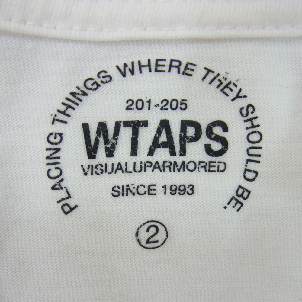WTAPS ダブルタップス PHILOSOPHY プリント 半袖 Tシャツ ホワイト系 2【中古】
