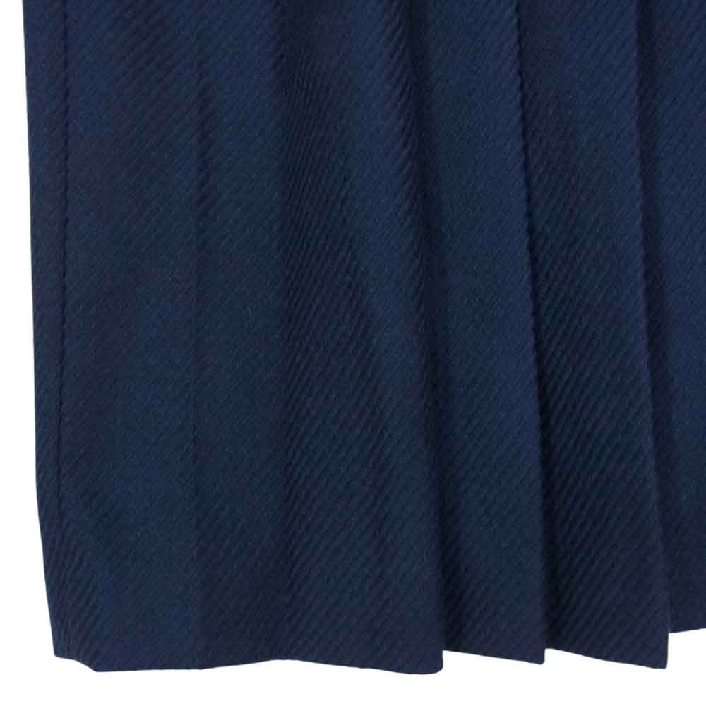 Drawer ドゥロワー 6524-299-1485 ウール プリーツ ロング スカート ネイビー系 36【中古】