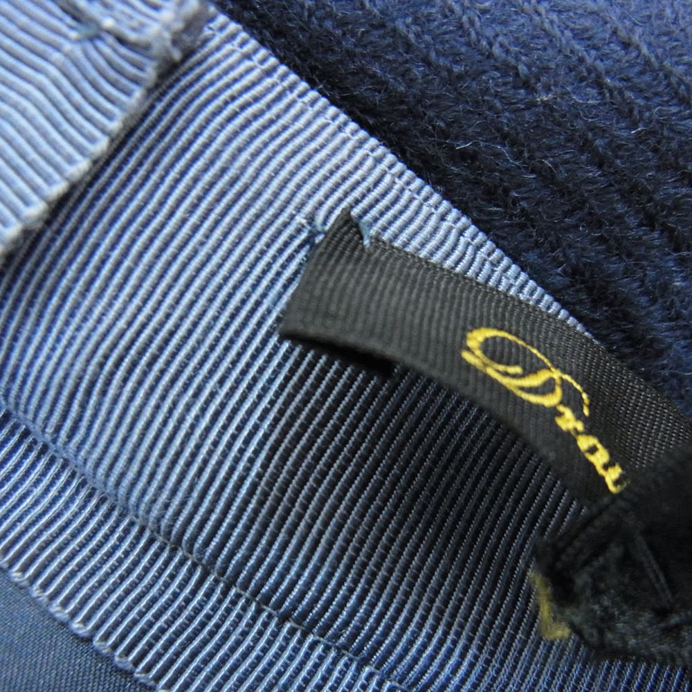 Drawer ドゥロワー 6524-299-1485 ウール プリーツ ロング スカート ネイビー系 36【中古】