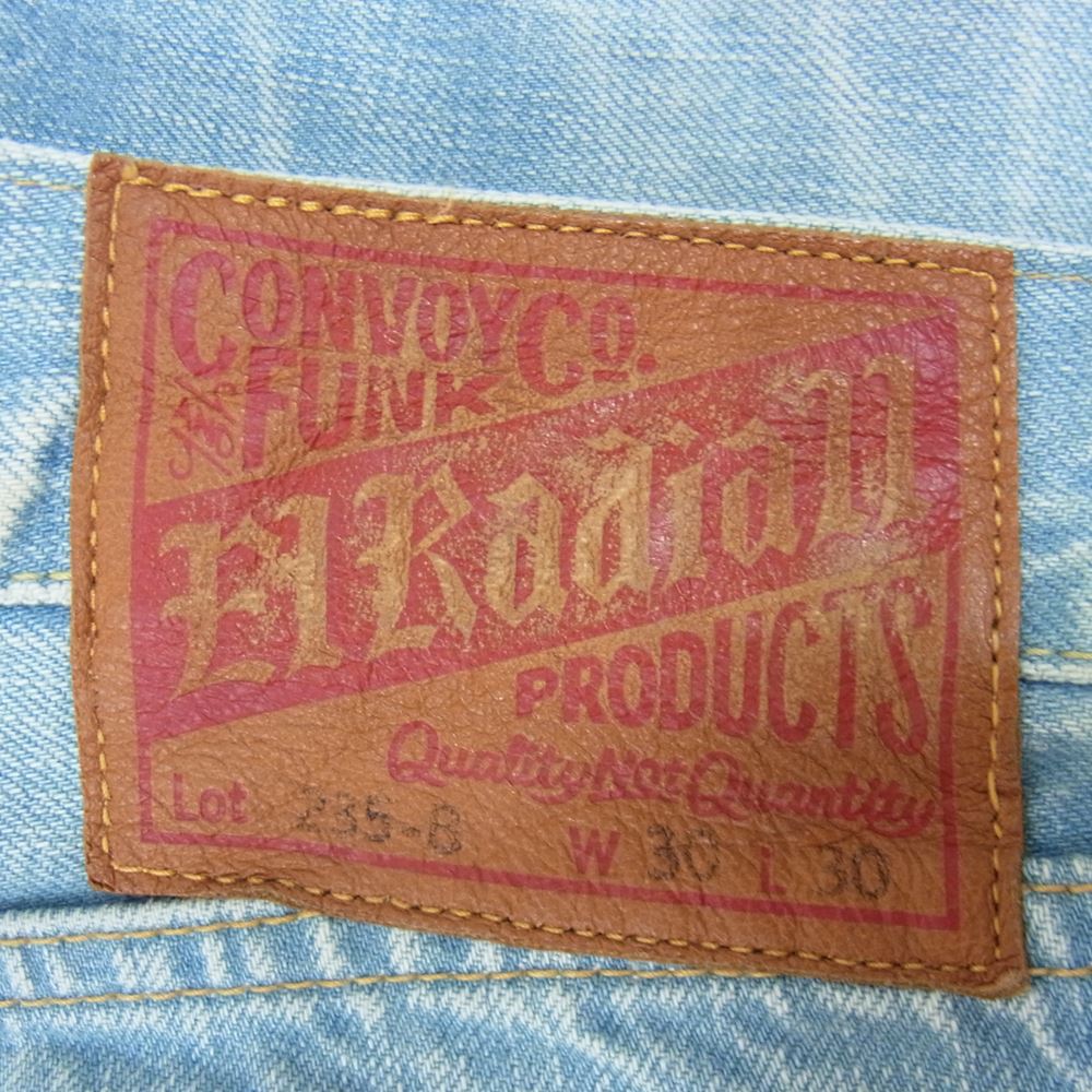 RADIALL ラディアル 235-B ストレート デニムパンツ ジーンズ ウォッシュブルー インディゴブルー系 30【中古】