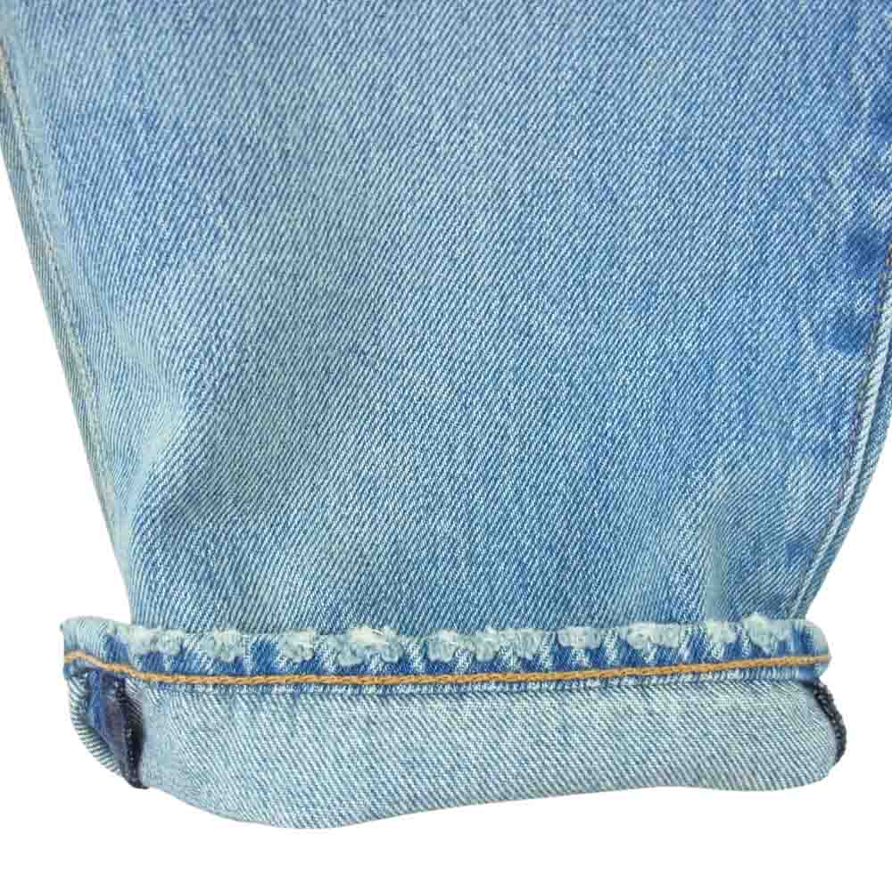 Levi's リーバイス 00501-12 45 501 クラッシュ リペア 加工 オリジナル ボタンフライ ストレート デニム パンツ インディゴブルー系【中古】